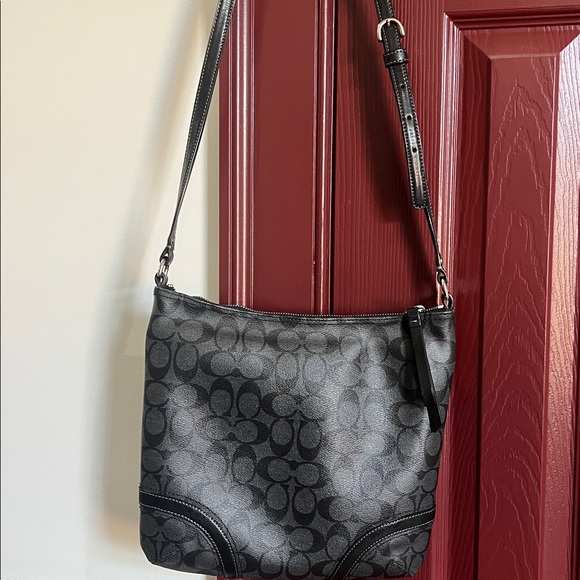 Coach Black Signature Canvas Crossbody Bag - Picture 3 of 5